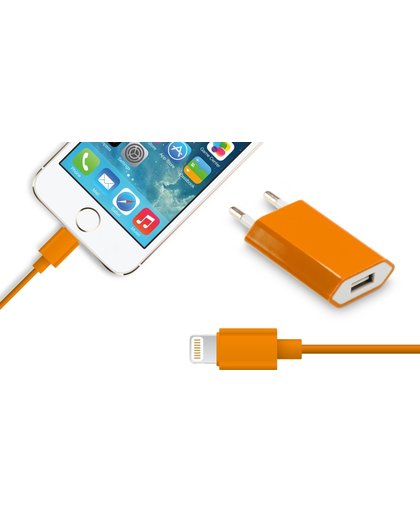 Kabel voor Lightning Apple producten 3 meter - Oranje