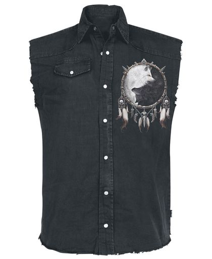 Spiral Wolf Chi Overhemd (mouwloos) zwart