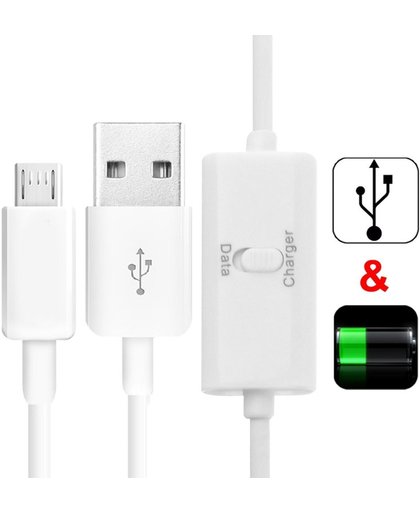 micro USB data transfer & Laad kabel met switch voor voor alle micro USB toestellen