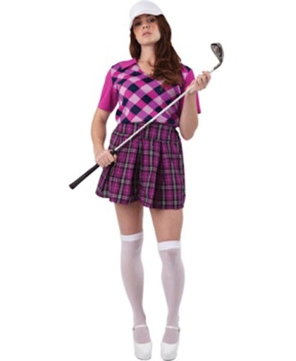 Golf kostuum paars voor dames 36-38 (s)