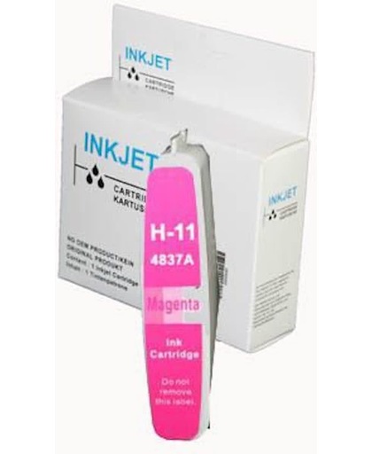 inkt cartridge voor Hp 11 C4837A magenta wit Label|Toners-en-inkt
