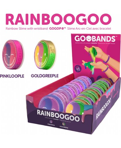 Regenboog glitter slijm - slime + Coole Goo armband - Goud-groen