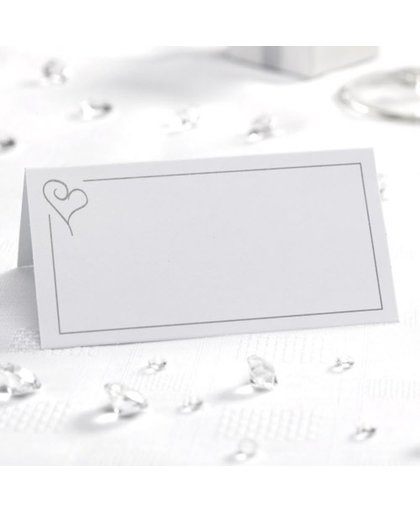 Tafelkaartjes voor de perfecte tafelschikking - Hart Wit