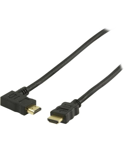 High-Speed 1,5m HDMI-Kabel mit Ethernet, vergoldet [1x links gewinkelter Anschluss]