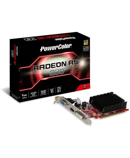 PowerColor AXR5 230 1GBK3-HE Radeon R5 230 1GB GDDR3 videokaart