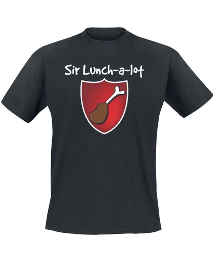 Sir Lunch-a-lot T-shirt zwart