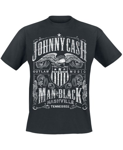 Cash, Johnny Outlaw Music T-shirt zwart