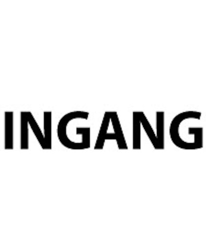 Sticker met tekst Ingang