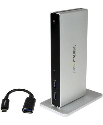 StarTech.com DK30BACDD USB 3.0 (3.1 Gen 1) Type-B Zwart, Zilver notebook dock & poortreplicator