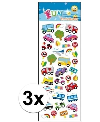 3x Stickervel verkeer type 2 - kinder stickers