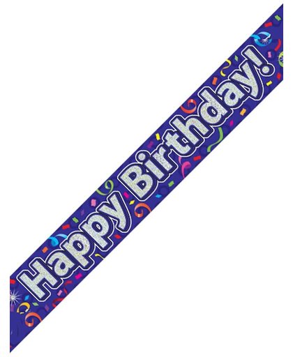 Banner 9 ft / 2.7 mtr holograpic HAPPY BIRTHDAY