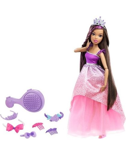 Barbie Dreamtopia Prinses Bijzonder Lang Haar Brunette - Barbiepop