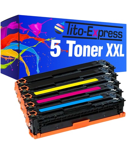 Tito-Express PlatinumSerie PlatinumSerie® 5 Toner XL kompatibel voor HP CE320A CE321A CE322A CE323A 128A Laserjet CP1525 CP1525N CP1525NW Laserjet Pro CP1525 CP1525N CP1525NW CM1415FN CM1415FNW