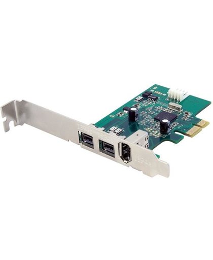 StarTech.com 3-poort 2b 1a 1394 PCI Express FireWire Adapterkaart interfacekaart/-adapter