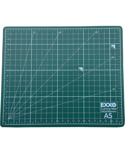 EXXO #10040 - A5 Snijmat - 5-laags zelfhelend - 2-zijdige rasterdruk -19x23cm - 24 stuks