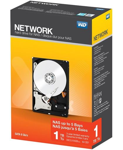 Western Digital Desktop Networking interne harde schijf HDD 1000 GB SATA III