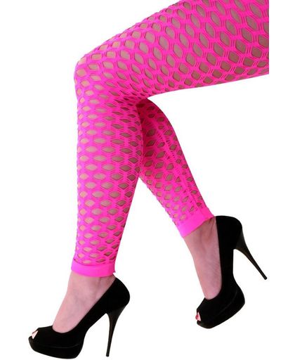 Dames naadloze gaten pink stretch legging
