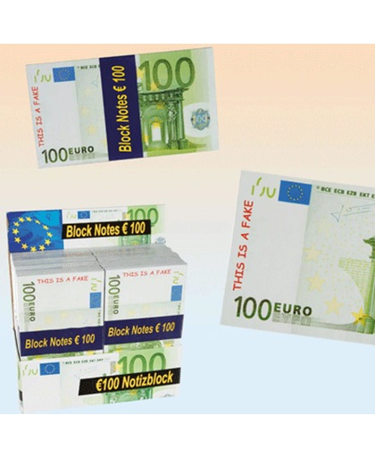 100 Euro geldbundel kladblok