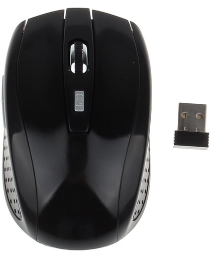 DVSE - Draadloze muis 2.4Ghz optische muis geschikt voor laptop & pc Zwart