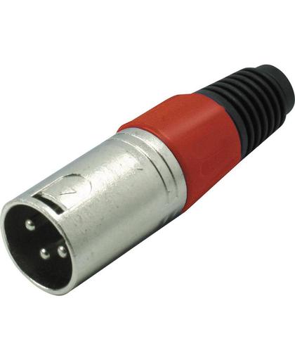 S-Impuls XLR 3-pins connector (m) / plastic trekontlasting - grijs/rood