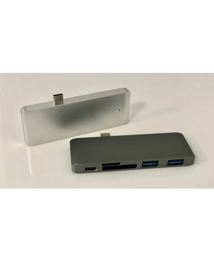 ForDig - USB-C Hub 5 in 1 adapter  - Geschikt voor MacBook Pro - Space Gray