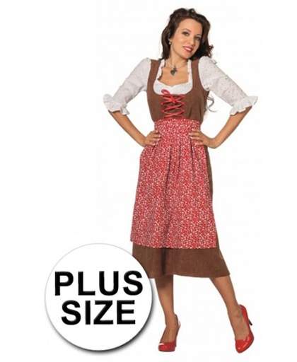 Oktoberfest Grote maat lange tiroler jurk 52 (6xl)