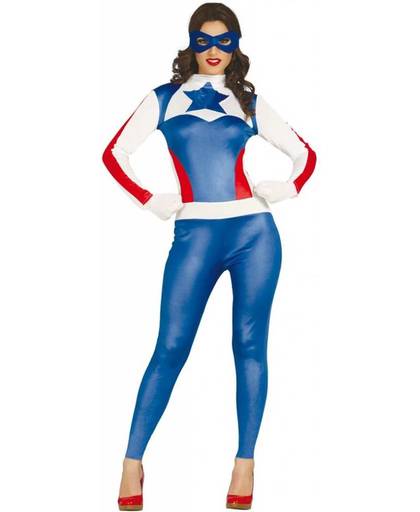 Superheld Kostuum Amerika Dames