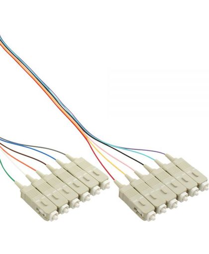 InLine SC Pigtail Simplex Optical Fiber Patch kabel - Multi Mode OM2 - 12 stuks - 2 meter