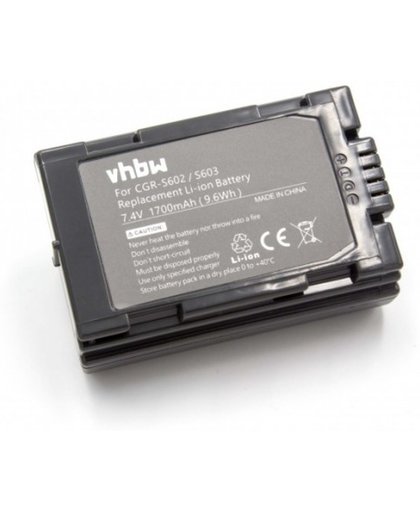 VHBW Camera accu compatibel met Leica BP-DC1 en Panasonic BMW-BC14, CGA-S602, CGR-S602, CGR-S603 en DMW-BL14