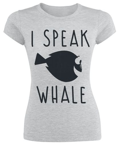 Finding Nemo I Speak Whale Girls shirt grijs gemêleerd