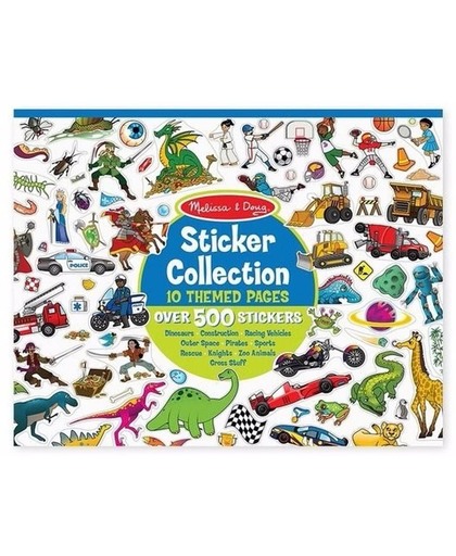 Sticker collectie 500 stuks - Dinosaurussen, voertuigen, ruimtevaart en meer