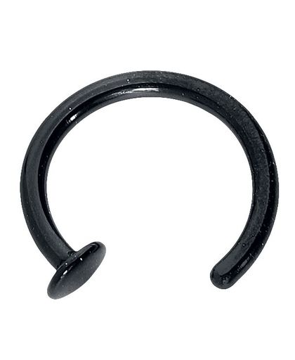 Steel Blackline® Open Nose Ring Piercing zwart