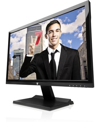 V7 L23600WHS-9K 23.6" Full HD Zwart Flat computer monitor LED display