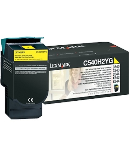 Lexmark C54x, X54x 2K gele tonercartridge