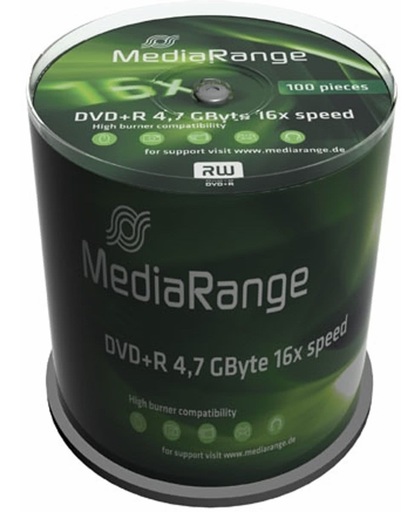 MediaRange MR443 4.7GB DVD+R 100stuk(s) lege dvd