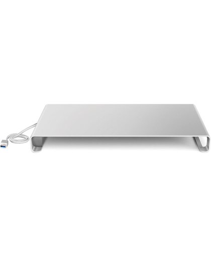 Universele Aluminium Monitor Standaard met 4 USB 3.0 Hub , ook voor datatransfer en laden