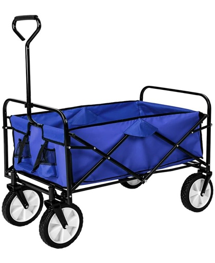 TecTake - Bolderkar bolderwagen transportkar opvouwbaar 402595 blauw