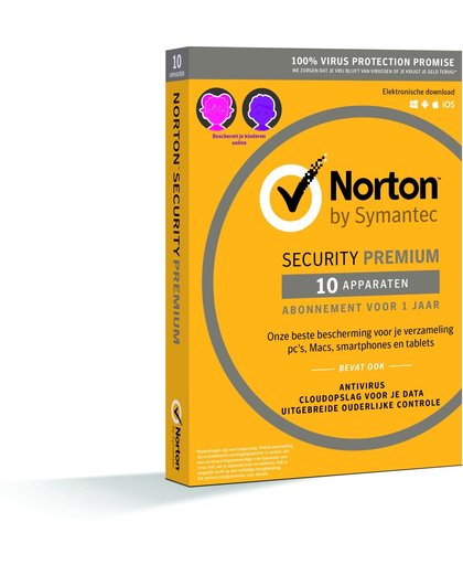 Norton Security Premium 3.0 met 25GB Backup - Nederlands / 10 Apparaten / 1 Jaar / Windows / Mac / iOS / Android
