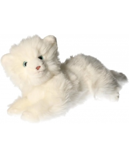 Pluche witte katten knuffel 25 cm