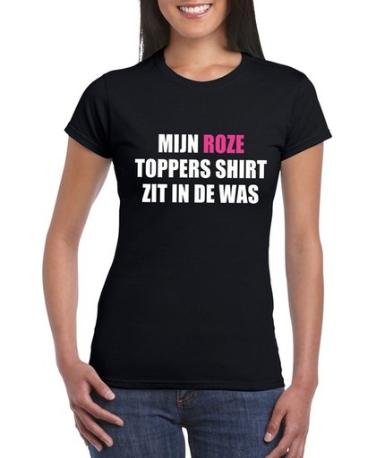 Mijn roze Toppers shirt zit in de was t-shirt zwart dames - Toppers dresscode 2018 M