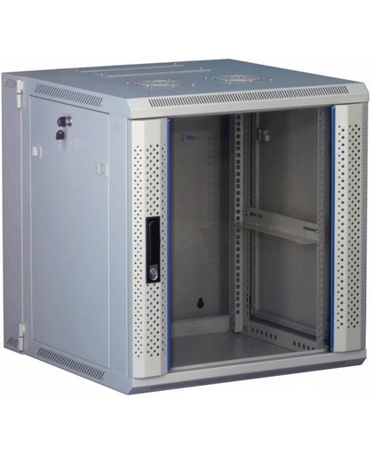 12U, 19" Serverkast met glazen voordeur, voor onder de bureaus, (BxDxH) 600x800x635mm