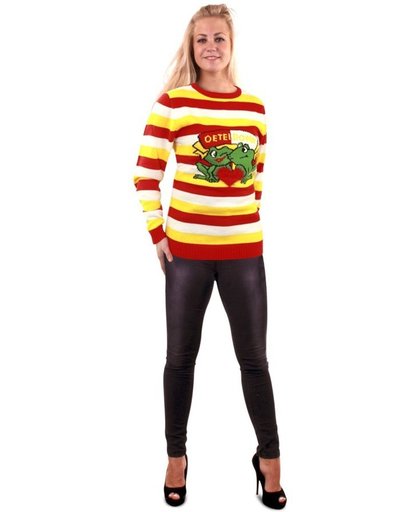 Sweater oeteldonk smalle strepen voor volwassenen maat XL