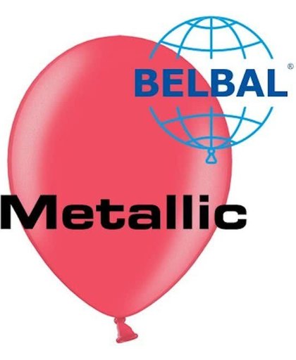 Belbal - Ballonnen - Kersenrood - Metallic - 100st.