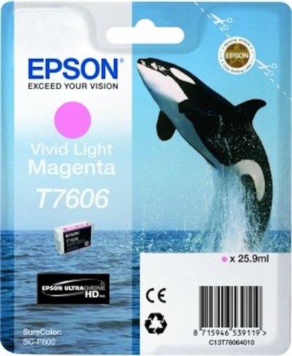 Epson T7606 inktcartridge Helder licht magenta 25,9 ml