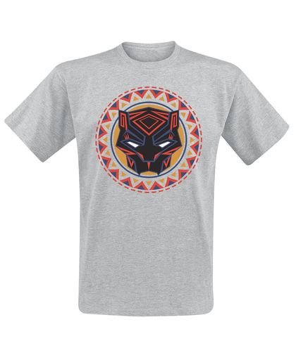 Black Panther Logo in Circle T-shirt grijs gemêleerd