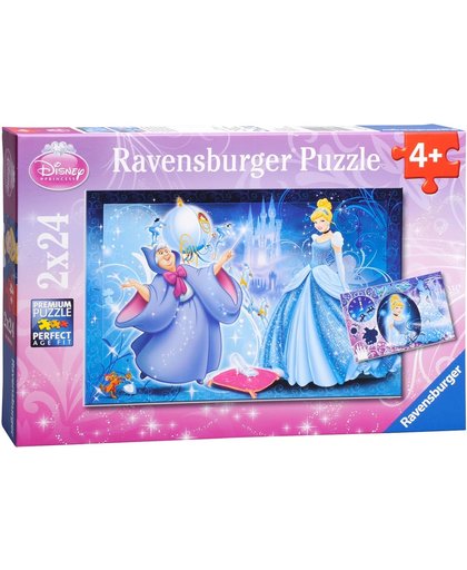 Ravensburger Puzzel Betoverende Assepoester - Kinderpuzzel - 2x 20 Stukjes