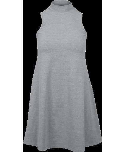 Urban Classics A-Line Turtleneck Dress Jurk grijs