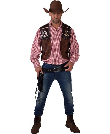 Cowboy gilet - Wilde Westen kleding Country Stijl heren maat L/XL