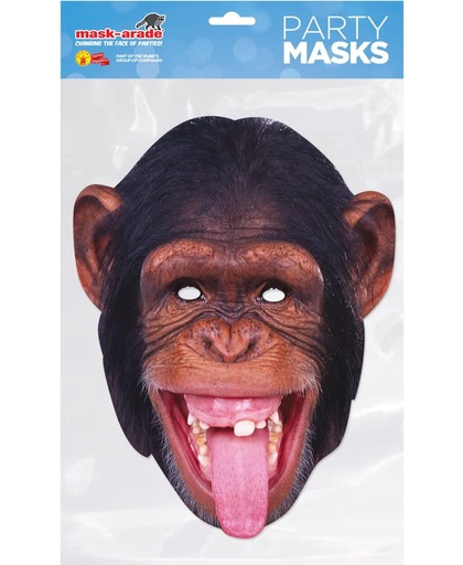 Chimpanzee Animal Face Card Mask