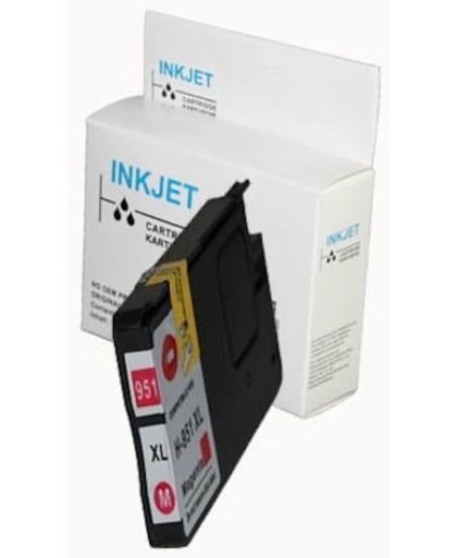 inkt cartridge voor Hp 951Xl magenta Officejet Pro 8100 wit Label|Toners-en-inkt